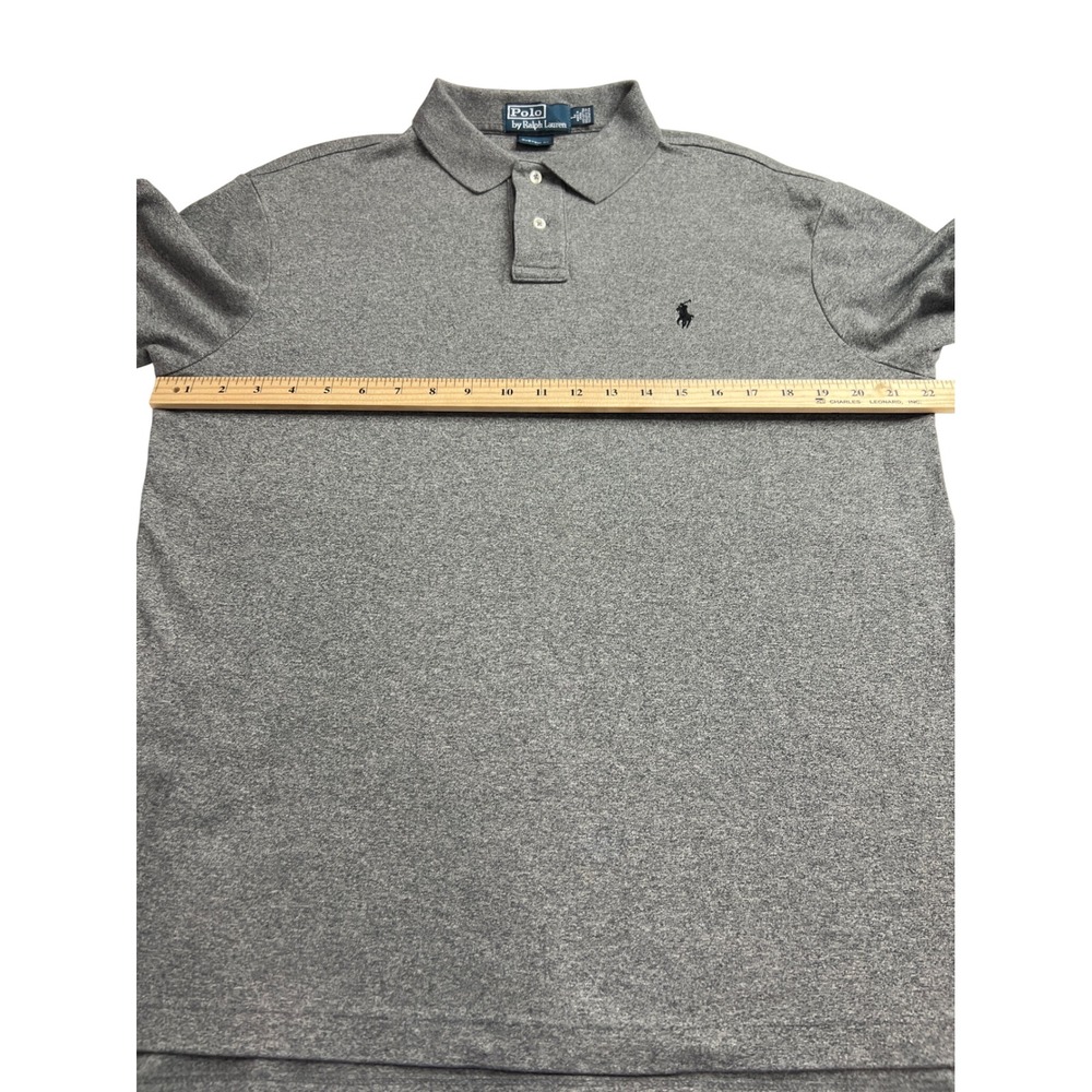 Polo Ralph Lauren Polo Mens Large Gray Custom Fit Short Sleeve Embroidered E28 - Picture 5 of 12